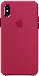 Чохол Apple Silicone Case iPhone XS Max Rose Red
