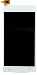 Дисплей Fly FS501 Nimbus 3 с тачскрином, White - фото Дисплей Fly FS501 Nimbus 3 с тачскрином, White