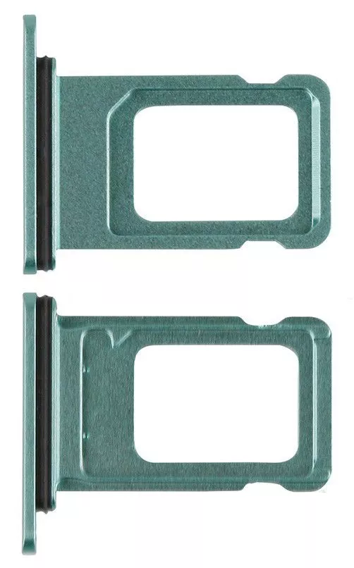 Держатель (лоток) Сим карты Apple iPhone 11 Dual Sim Green - фото 1