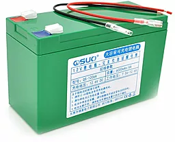 Акумуляторна батарея QiSuo QS-1206ACH 12V 6A з елементами Li-ion 18650 (150X64,5X97,7) + зарядний пристрій 12.6V 1A + крокодили