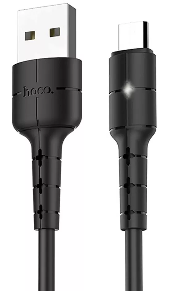 Кабель Hoco X30 Star Charging USB-A - Type-C 10w 1.2м cable Black - фото 2
