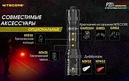 Фонарик аккумуляторный Nitecore P20i (6-1119_i) (1x21700, 2xCR123) - миниатюра 24 Фонарик аккумуляторный Nitecore P20i (6-1119_i) (1x21700, 2xCR123) - миниатюра 24