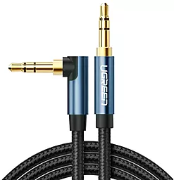 Аудио кабель Ugreen AV112 Angled AUX mini Jack 3.5mm M/M cable 1.5 м blue (60180) - фото Аудио кабель Ugreen AV112 Angled AUX mini Jack 3.5mm M/M cable 1.5 м blue (60180)