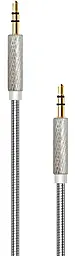Аудио кабель Walker A730 AUX mini Jack 3.5 мм М/М сable 1 м silver - фото Аудио кабель Walker A730 AUX mini Jack 3.5 мм М/М сable 1 м silver