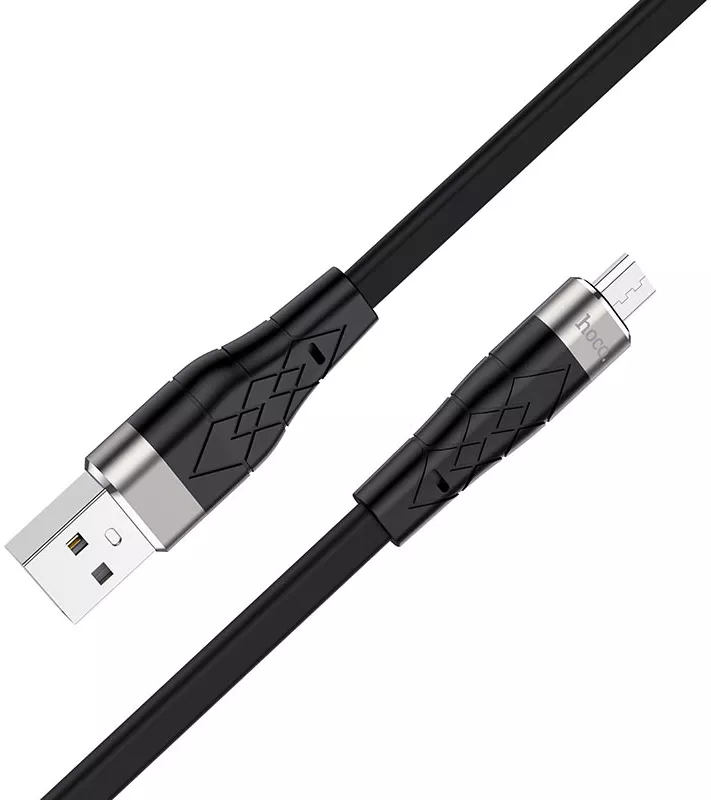 Кабель Hoco X53 Angel USB-A - micro USB 12w 2.4a 1м cable Black - фото 2