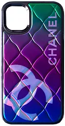 Чехол Chanel Delux Edition для Apple iPhone 12, iPhone 12 Pro Blue-Purple