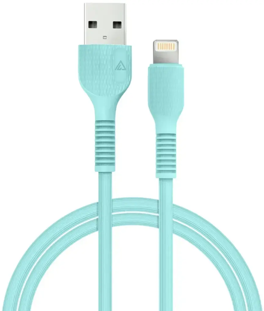 Кабель ACCLAB AL-CBCOLOR-L1мT USB-A - Lightning 12w 2.4a 1.2м cable Mint - фото 1
