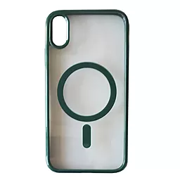 Чехол Epik Clear Color MagSafe Case Box для Apple iPhone XS Forest Green