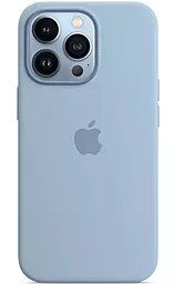 Чехол Apple Silicone Case Full with MagSafe and SplashScreen для Apple iPhone 13 Pro Blue Fog