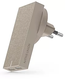 Сетевое зарядное устройство Native Union Smart Charger 2-Port USB Fabric Taupe (SMART-2-TAU-FB-INT)