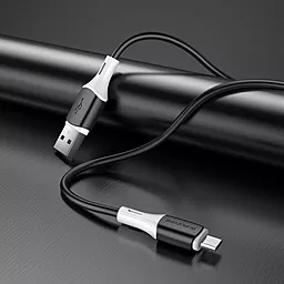 Кабель Borofone BX79 Silicone USB-A - micro USB 12w 2.4a 1м cable Black - миниатюра 4 Кабель Borofone BX79 Silicone USB-A - micro USB 12w 2.4a 1м cable Black - миниатюра 4