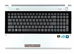 Клавіатура для ноутбуку Samsung RV511 RV513 RV520 Black з топ панеллю Black