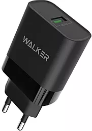 Мережевий зарядний пристрій Walker WH-35 15w QC3.0 USB-A wireless charger + USB - C cable black - мініатюра 2