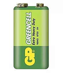 Батарейки GP 1604GLF / 6F22 (крона) Greencell BLISTER CARD 1шт 9 V - мініатюра 2