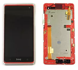 Дисплей HTC Desire 600 с тачскрином и рамкой, White