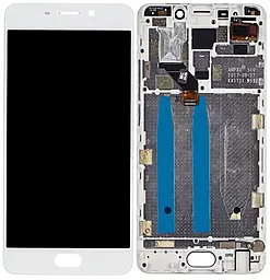 Дисплей Meizu M6 Note (M721) с тачскрином и рамкой, White - фото Дисплей Meizu M6 Note (M721) с тачскрином и рамкой, White