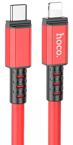 Кабель Hoco X85 Strength USB Type-C - Lightning 20w 3a 1м PD сable Red - фото 1