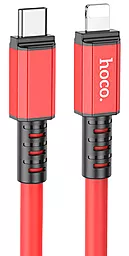 Кабель Hoco X85 Strength USB Type-C - Lightning 20w 3a 1м PD сable Red - фото Кабель Hoco X85 Strength USB Type-C - Lightning 20w 3a 1м PD сable Red