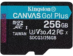 Карта памяти Kingston microSDXC 256Gb Canvas Go Plus Class 10 UHS-I U3 V30 A2 + SD-адаптер (SDCG3/256GB) - миниатюра 2