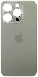 Задняя крышка корпуса Apple iPhone 15 Pro (small hole) Natural Titanium - фото Задняя крышка корпуса Apple iPhone 15 Pro (small hole) Natural Titanium