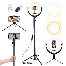 Набор кольцевая лампа со штативом NICHOSI LED CODN-539B 10 inch+1.45cm