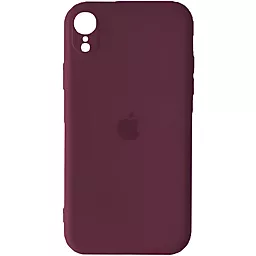 {"ru": "Чехол", "uk": "Чохол"} Silicone Case Full Camera Square для Apple iPhone XR  Marsala