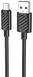 Кабель Hoco X88 USB-A - micro USB 12w 2.4a 2м cable Black - фото Кабель Hoco X88 USB-A - micro USB 12w 2.4a 2м cable Black
