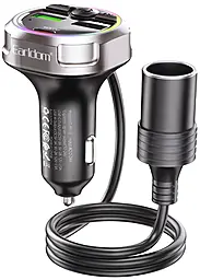 FM-модулятор Earldom ET-M113 30W PD/QC3.0 USB-C/USB-A charrger ports + music USB-A port black - фото FM-модулятор Earldom ET-M113 30W PD/QC3.0 USB-C/USB-A charrger ports + music USB-A port black