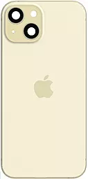 Задняя крышка корпуса Apple iPhone 15 со стеклом камеры Yellow - фото Задняя крышка корпуса Apple iPhone 15 со стеклом камеры Yellow