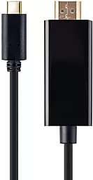 Видеокабель USB Type-C - HDMI v1.4 4k 30hz 2m black (A-CM-HDMIM-01) Cablexpert - фото Видеокабель USB Type-C - HDMI v1.4 4k 30hz 2m black (A-CM-HDMIM-01) Cablexpert