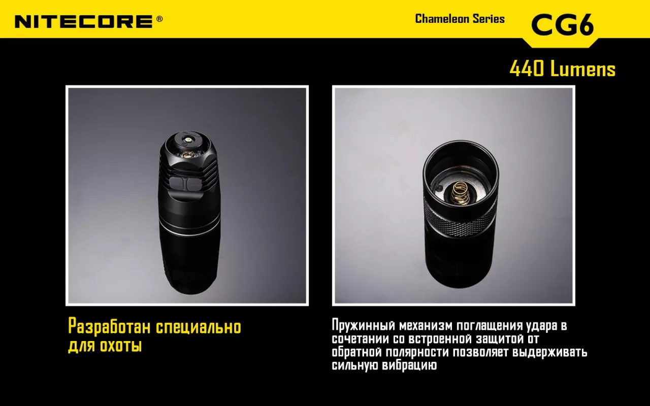 Ліхтарик акумуляторний Nitecore CG6 (6-1103) (1x18650, 2xCR123, 2xRCR123) - фото 15