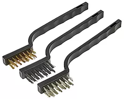 Набор щеток AxTools 3-in-1 нейлонная латунная сталева - фото Набор щеток AxTools 3-in-1 нейлонная латунная сталева