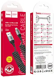 Кабель Hoco X121 USB-A - micro USB 12w 2.4a 1м cable Black - миниатюра 9 Кабель Hoco X121 USB-A - micro USB 12w 2.4a 1м cable Black - миниатюра 9