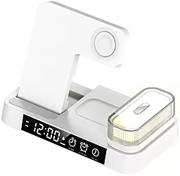 Уценённая беспроводная зарядная станция с ночником EasyLife JJT-S37 для Samsung 5-in-1 30w + lamp/alarm clock/wireless charger white - фото Уценённая беспроводная зарядная станция с ночником EasyLife JJT-S37 для Samsung 5-in-1 30w + lamp/alarm clock/wireless charger white