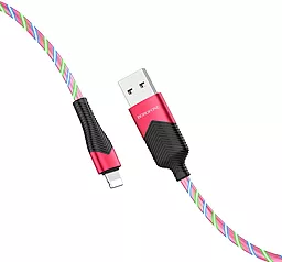 Кабель USB Borofone BU19 Streamer Lightning  Red - миниатюра 3