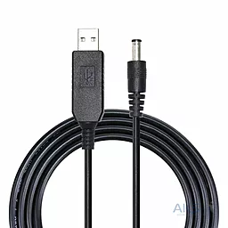 Кабель USB EasyLife USB-A - DC 5.5x2.5mm / 5.5x2.1mm с преобразователем 5V → 12V