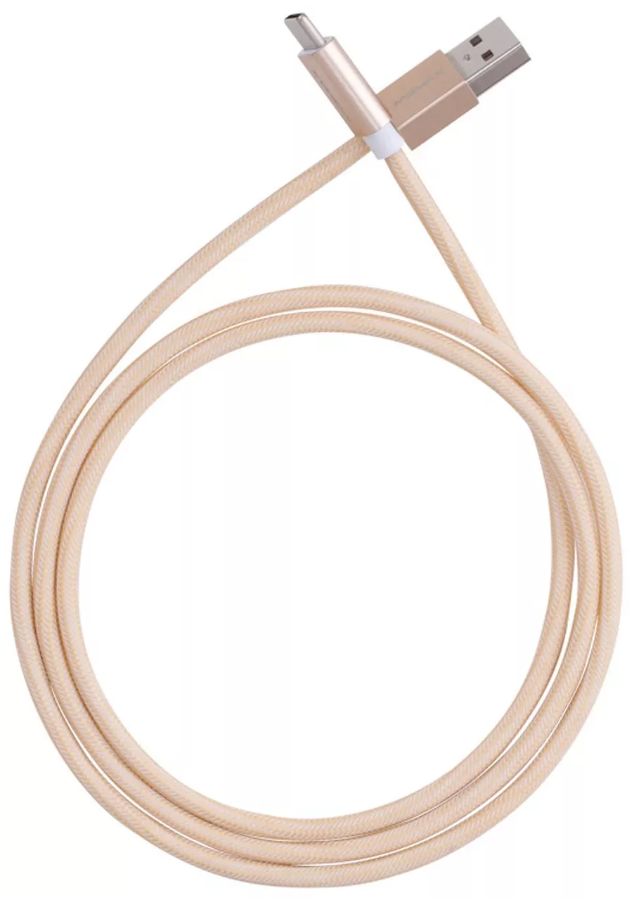 Кабель Momax Elite Link USB-A - Type-C 12w 2.4a 1м cable Gold (DTA1L) - фото 3
