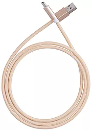 Кабель Momax Elite Link USB-A - Type-C 12w 2.4a 1м cable Gold (DTA1L) - мініатюра 3 Кабель Momax Elite Link USB-A - Type-C 12w 2.4a 1м cable Gold (DTA1L) - мініатюра 3