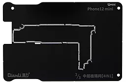 BGA трафарет (для реболлинга) Qianli Apple iPhone 12 межплатный с платформой - фото BGA трафарет (для реболлинга) Qianli Apple iPhone 12 межплатный с платформой