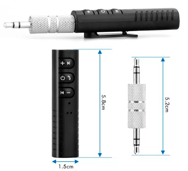 Bluetooth адаптер Dynamode Bluetooth 4.1 аудио AUX 3.5мм jack  Black (BT-AUX) - фото 3