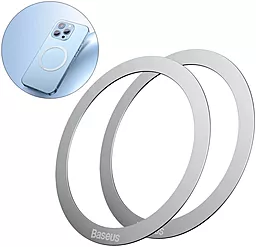 Магнитное кольцо Baseus Halo Series Magnetic Metal Ring 2шт. Silver (PCCH000012)