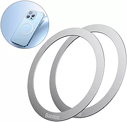 Магнитное кольцо Baseus Halo Series Magnetic Metal Ring 2шт. Silver (PCCH000012) - фото Магнитное кольцо Baseus Halo Series Magnetic Metal Ring 2шт. Silver (PCCH000012)
