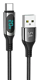 USB PD Кабель Hoco S51 Extreme 20W 5A USB Type-C Cable Black