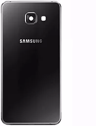 Задняя крышка корпуса Samsung Galaxy A3 2016 A310F со стеклом камеры Black - фото Задняя крышка корпуса Samsung Galaxy A3 2016 A310F со стеклом камеры Black