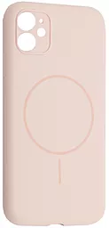 Чохол Silicone Case Full Camera Fine Ring MagSafe для Apple iPhone 11 Pink - фото Чохол Silicone Case Full Camera Fine Ring MagSafe для Apple iPhone 11 Pink