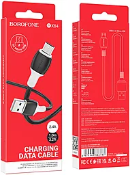Кабель Borofone BX84 Rise USB-A - micro USB 12w 2.4a 1м cable Black - миниатюра 5 Кабель Borofone BX84 Rise USB-A - micro USB 12w 2.4a 1м cable Black - миниатюра 5