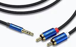 Аудіо кабель Vention КAUX mimi Jack 3.5 мм - 2xRCA M/M 1.5 м cable blue (BCPLG) - мініатюра 2
