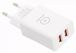 Сетевое зарядное устройство WUW C155 15.5w 2xUSB-A ports charger white - фото Сетевое зарядное устройство WUW C155 15.5w 2xUSB-A ports charger white