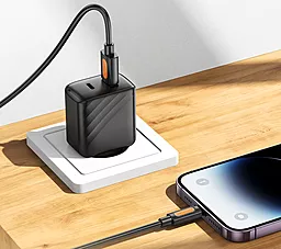 Кабель Borofone BX114 Structure USB-A - Lightning 12w 2.4a 1м cable Black - мініатюра 5 Кабель Borofone BX114 Structure USB-A - Lightning 12w 2.4a 1м cable Black - мініатюра 5