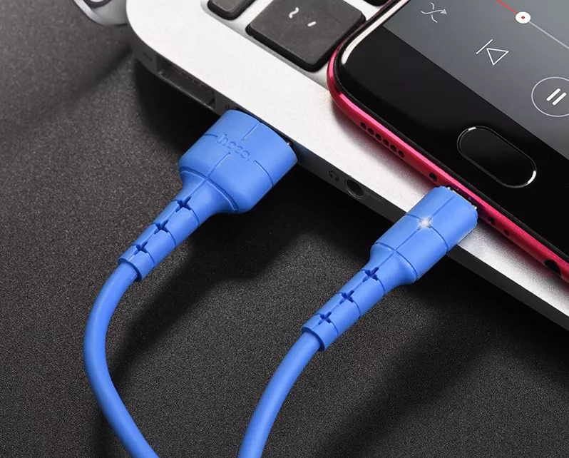 Кабель Hoco X30 Star USB-A - micro USB 10w 1.2м cable Blue - фото 5